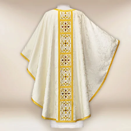 Embroidered chasuble "Massimo-Bianco"