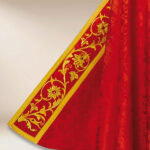Embroidered cape "Massimo-Rosso"