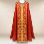 Embroidered cape "Massimo-Rosso"