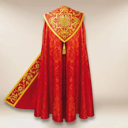 Embroidered cape "Massimo-Rosso"