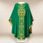 Embroidered chasuble "Massimo-Verde"