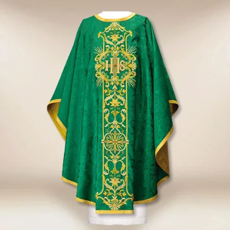 Embroidered chasuble "Massimo-Verde"