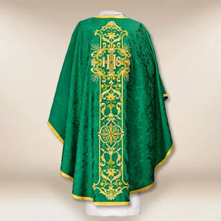 Embroidered chasuble "Massimo-Verde"