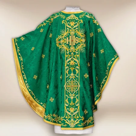 Embroidered chasuble "Massimo-Verde"