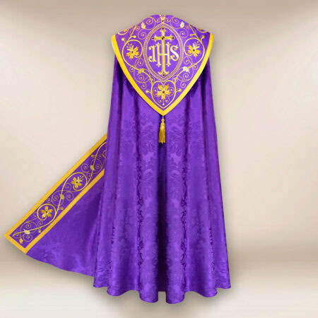 Embroidered cape "Massimo-Viola"