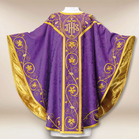 Embroidered chasuble "Massimo-Viola"
