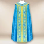 Embroidered chasuble "Massimo-Blu"