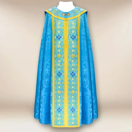 Embroidered chasuble "Massimo-Blu"