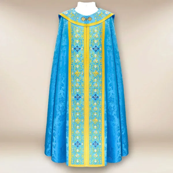 Embroidered chasuble "Massimo-Blu"