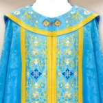Embroidered chasuble "Massimo-Blu"