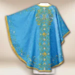 Embroidered chasuble "Massimo-Blu"