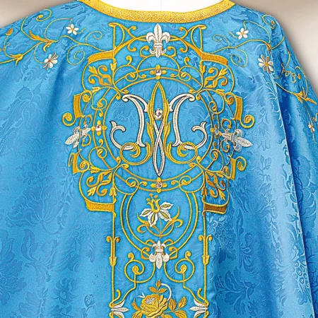 Embroidered chasuble “Massimo-Blu”