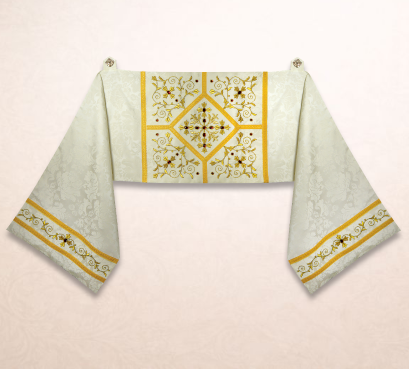 Embroidered veil “Massimo-Bianco”