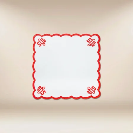 Embroidered Napkin "Cathedral" Red 45X45