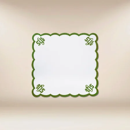 Embroidered Napkin "Cathedral" Green 45X45