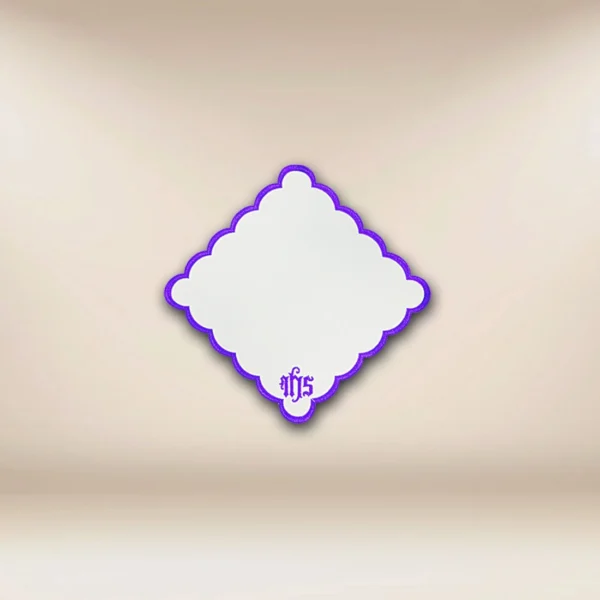 Embroidered "Cathedral" Napkin Purple 32X32