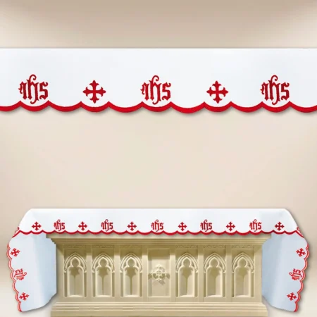 Embroidered Tablecloth "Cathedral" Red - any size