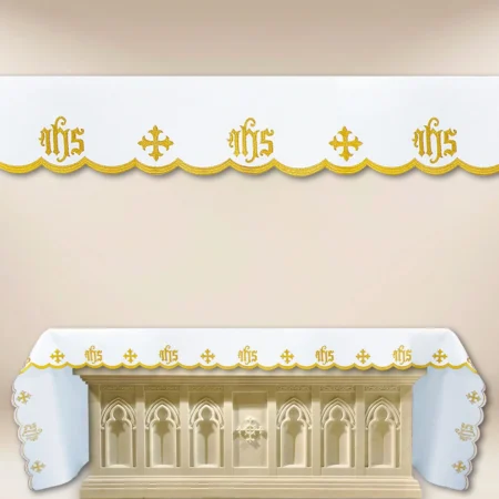 Embroidered tablecloth "Cathedral" gold - any size