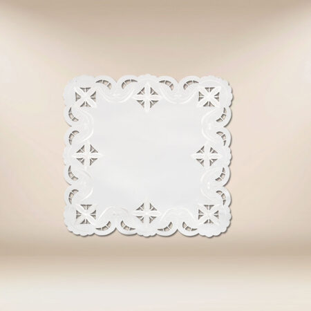 Embroidered napkin "Crosses in a Square" white 45x45