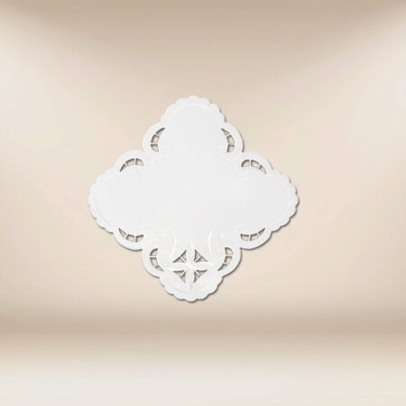 Embroidered napkin "Crosses in a Square" white 32x32