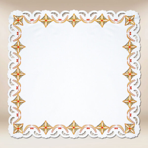 Embroidered Napkin "Crosses in a Square" Colorful 95X95