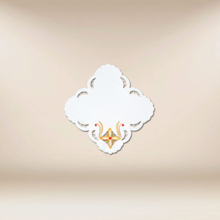 "Crosses in a Square" colored embroidered napkin 32x32