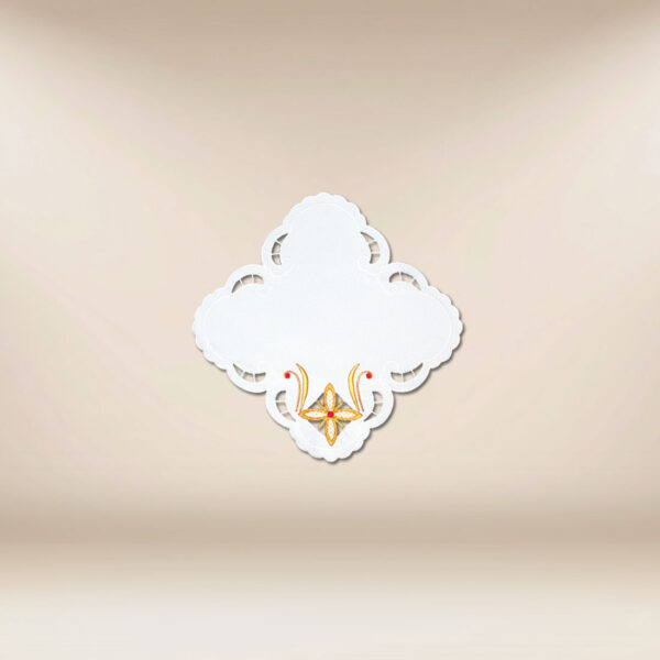 "Crosses in a Square" colored embroidered napkin 32x32