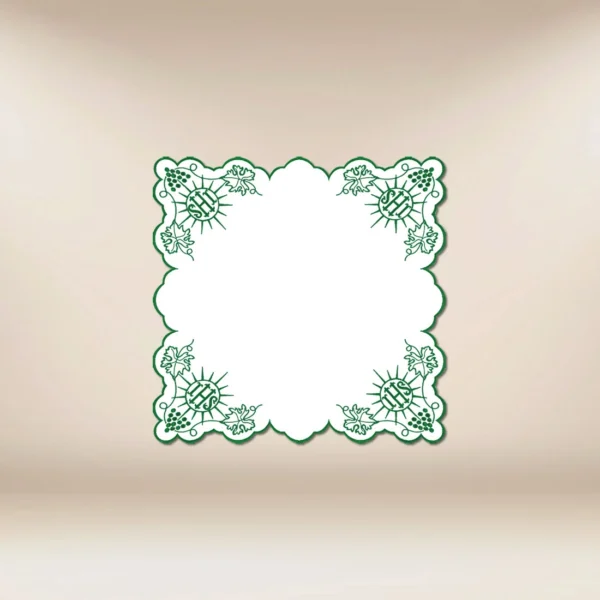 Embroidered Napkin "Cristiano" Green 45X45