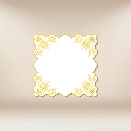 Embroidered "Cristiano" gold napkin 45x45