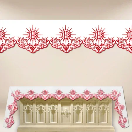 Embroidered tablecloth "Cristiano" Red - any size