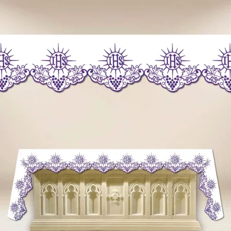 Embroidered tablecloth "Cristiano" Purple - any size