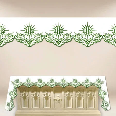 Embroidered tablecloth "Cristiano" Green - any size