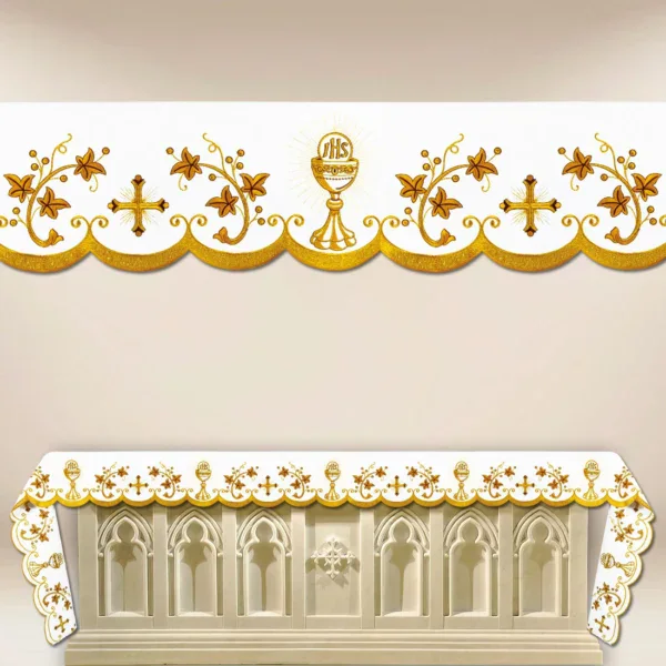 Embroidered Tablecloth "Gold Series - Chalice" - any size