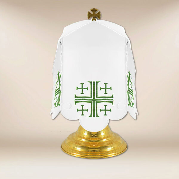 Green "Jerusalem Crosses" box Ciborium Veil