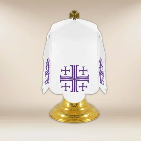 Purple "Jerusalem Crosses" box Ciborium Veil