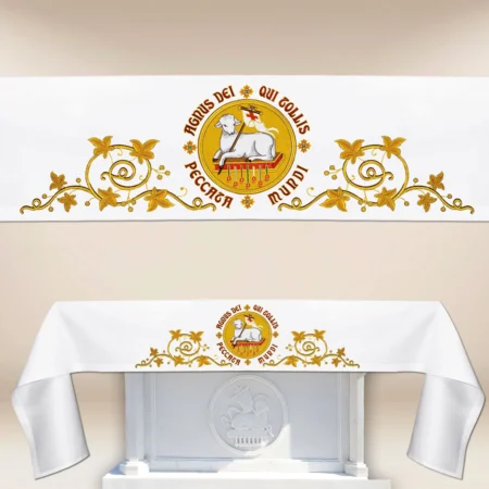 Tablecloth with Front Embroidery "Lamb of God"