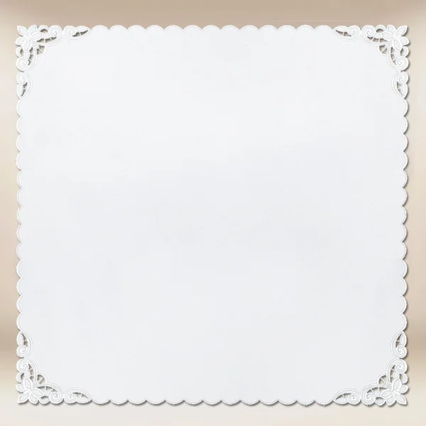 Embroidered napkin "White Lily" 110X110