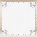 Embroidered "Bianco Fiori" napkin 95x95