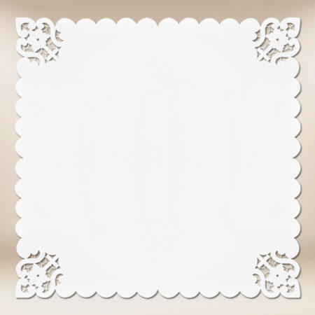 Embroidered napkin "Bianco Fiori" 110X110