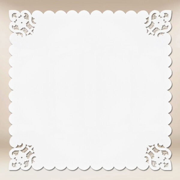 Embroidered napkin "Bianco Fiori" 110X110
