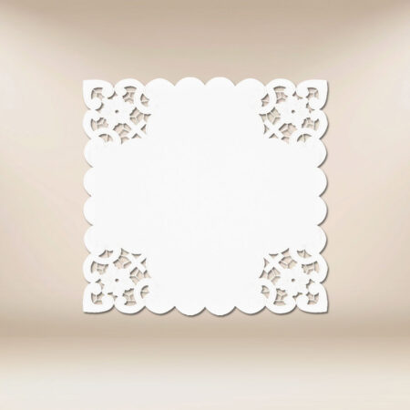 Embroidered napkin "Bianco Fiori" 45x45