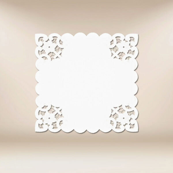 Embroidered napkin "Bianco Fiori" 45x45