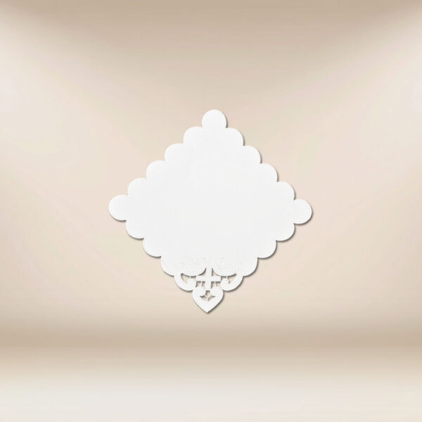 Embroidered napkin "Bianco Fiori" 32x32