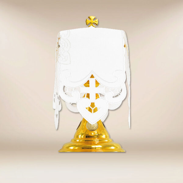 "Bianco Fiori" Ciborium Veil for a tin