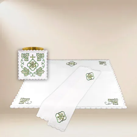 Chalice linen "IHS Green"