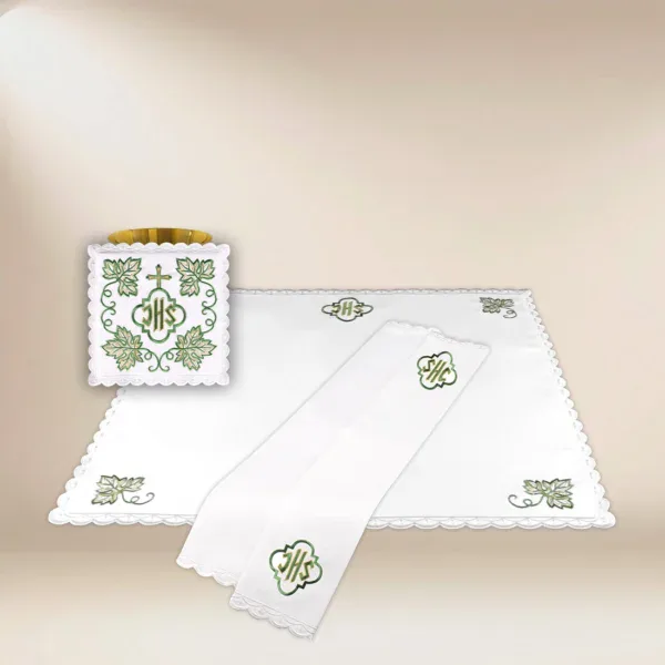 Chalice linen "IHS Green"