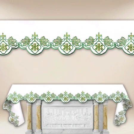Embroidered tablecloth "IHS Green" - any size