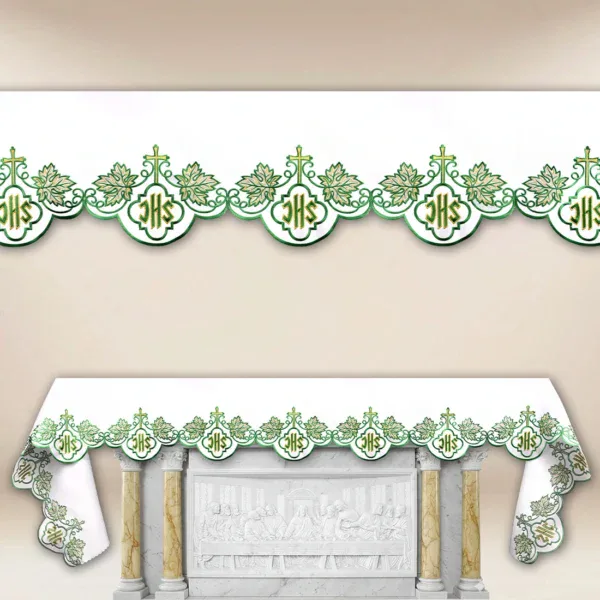 Embroidered tablecloth "IHS Green" - any size