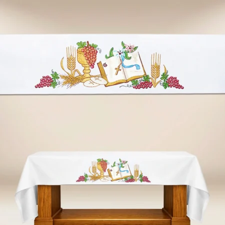 Tablecloth with front embroidery test