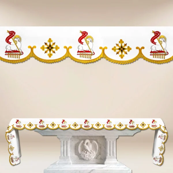 Embroidered Tablecloth "Agnus Dei" - any size